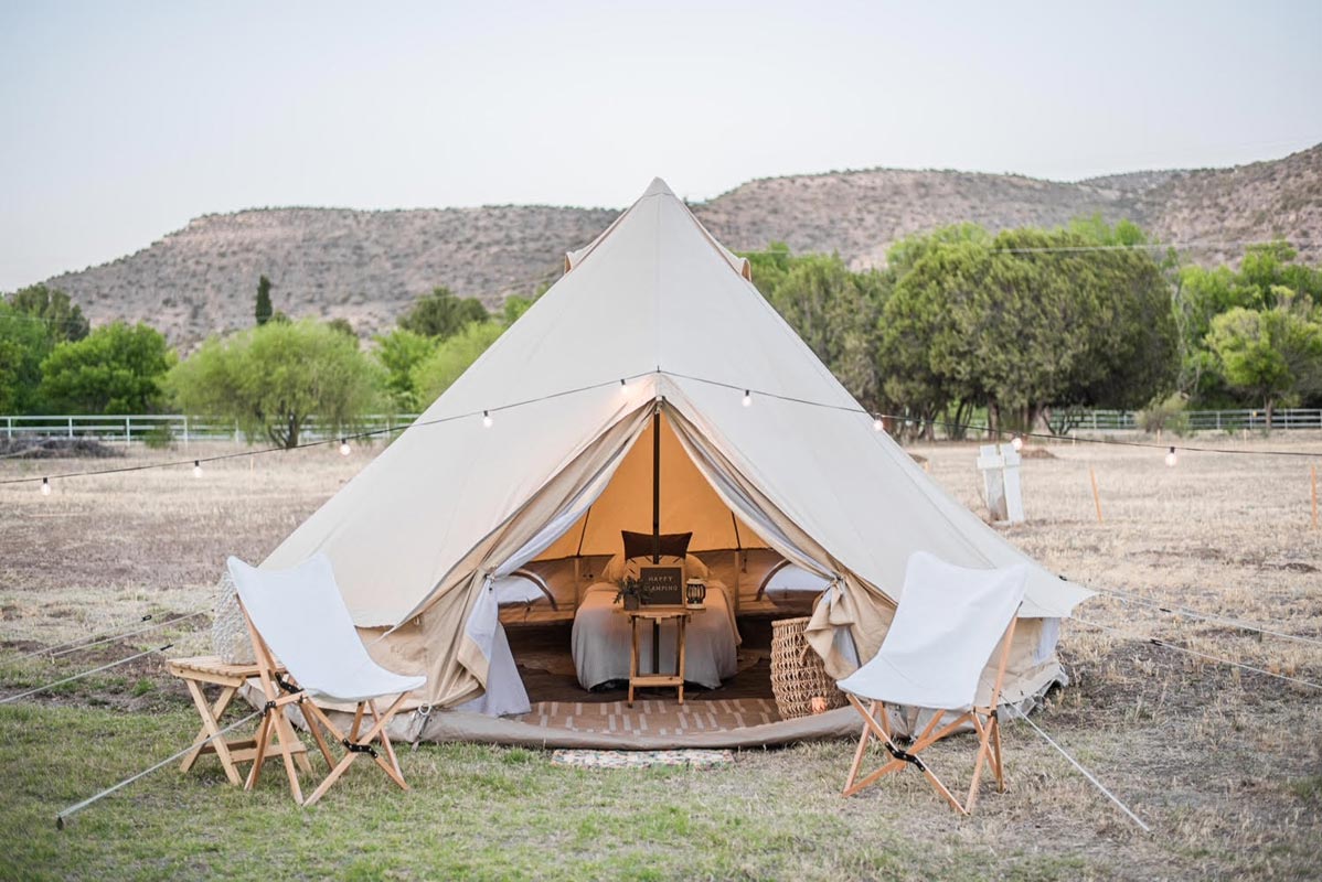 Pitched Glamping Tent Rental